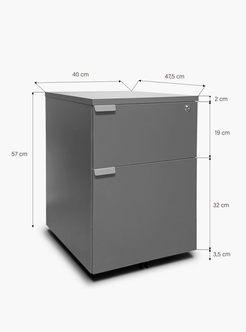 Cajonera Melamina Space BF Gris-4