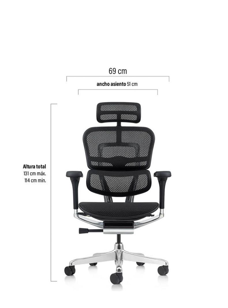 Silla Ergohuman Elite 2 Negro-6