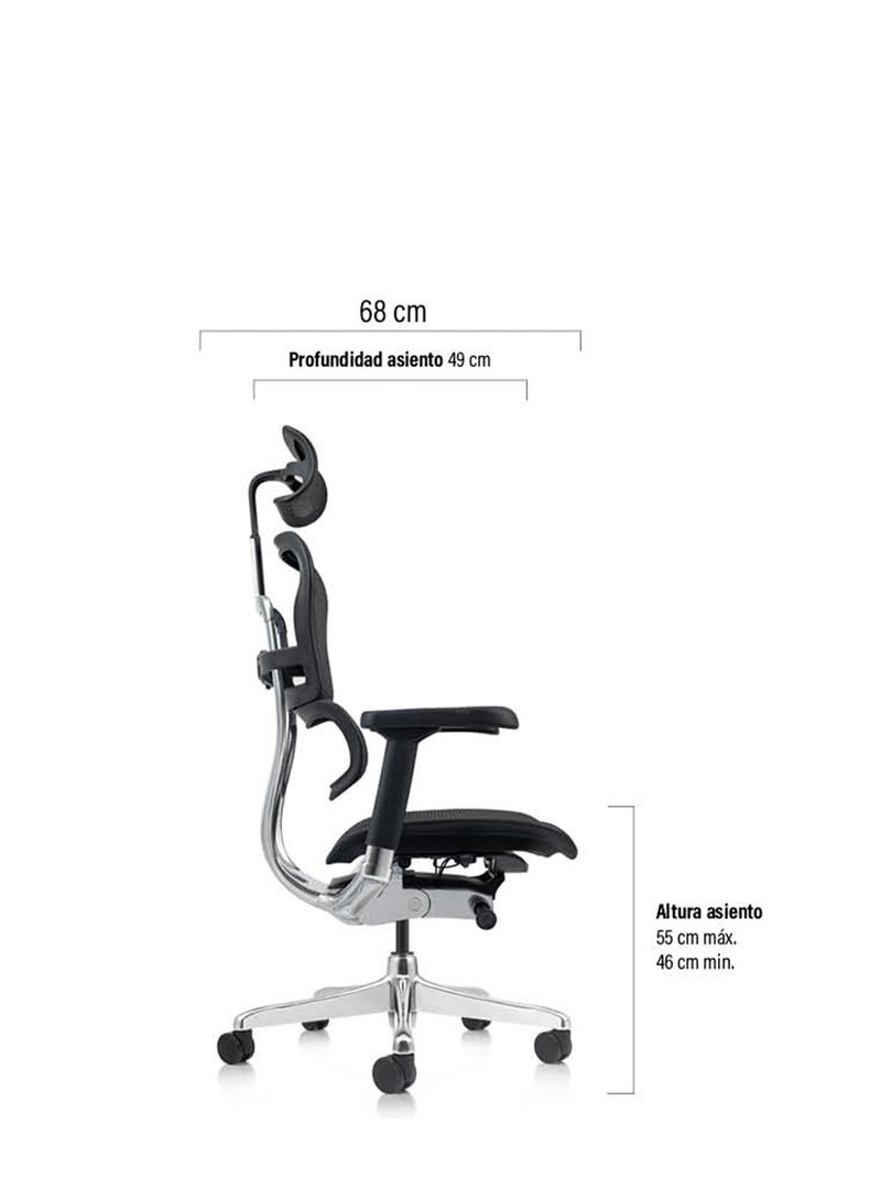Silla Ergohuman Elite 2 Negro-7