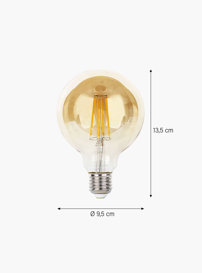 Ampolleta Led Globo Vintage Luz Cálida (E27 6W)-1