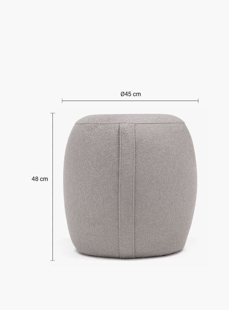Pouf Margaret 45 Gris-6
