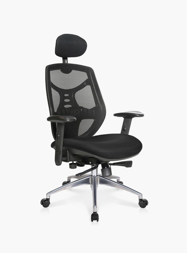 Silla Oficina Identity Base Aluminio con cabecero-1
