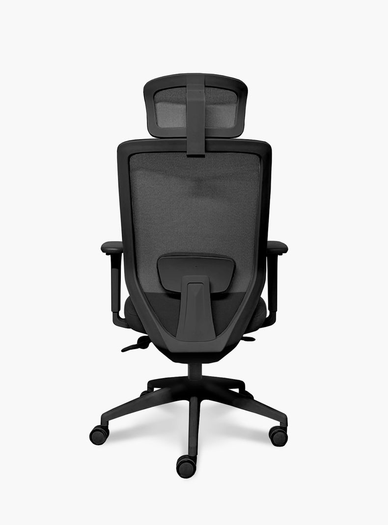 Silla Oficina Focus Negro con cabecero-3