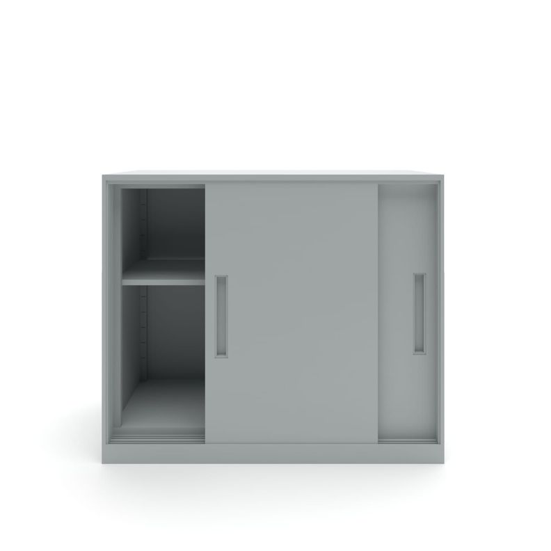 Gabinete Oficina Medio Metálico Con puertas Gris Claro-0