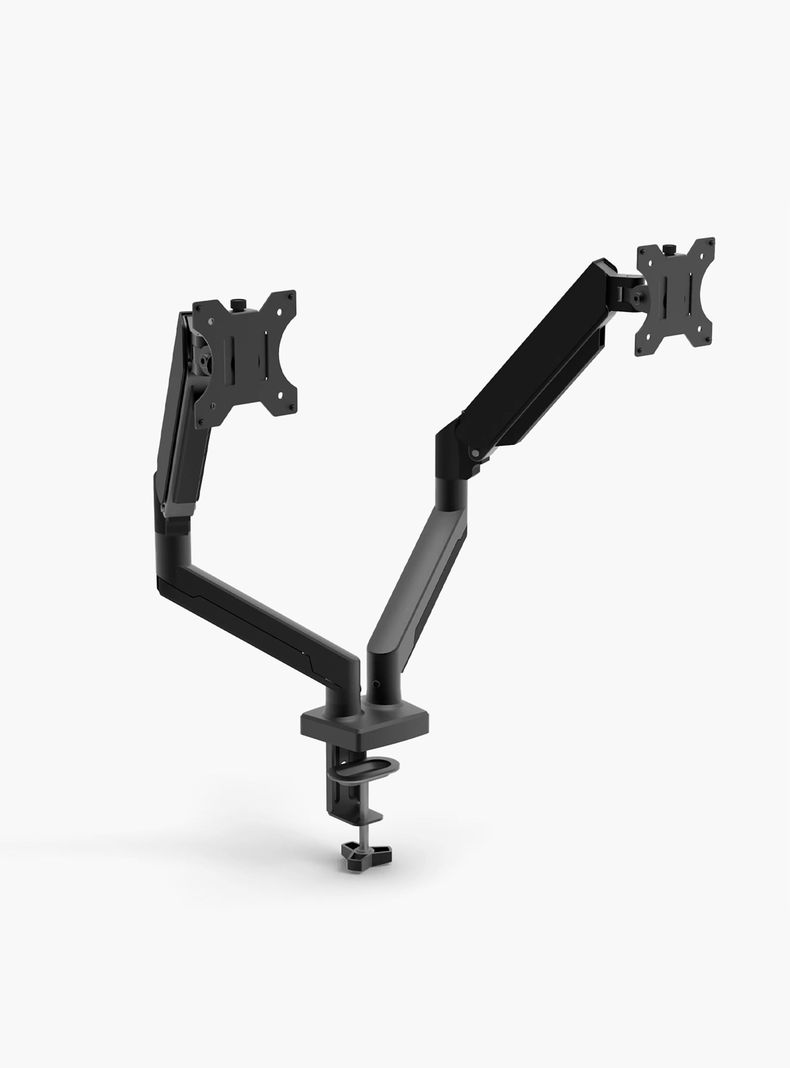 Soporte Monitor Escritorio Doble Negro-2