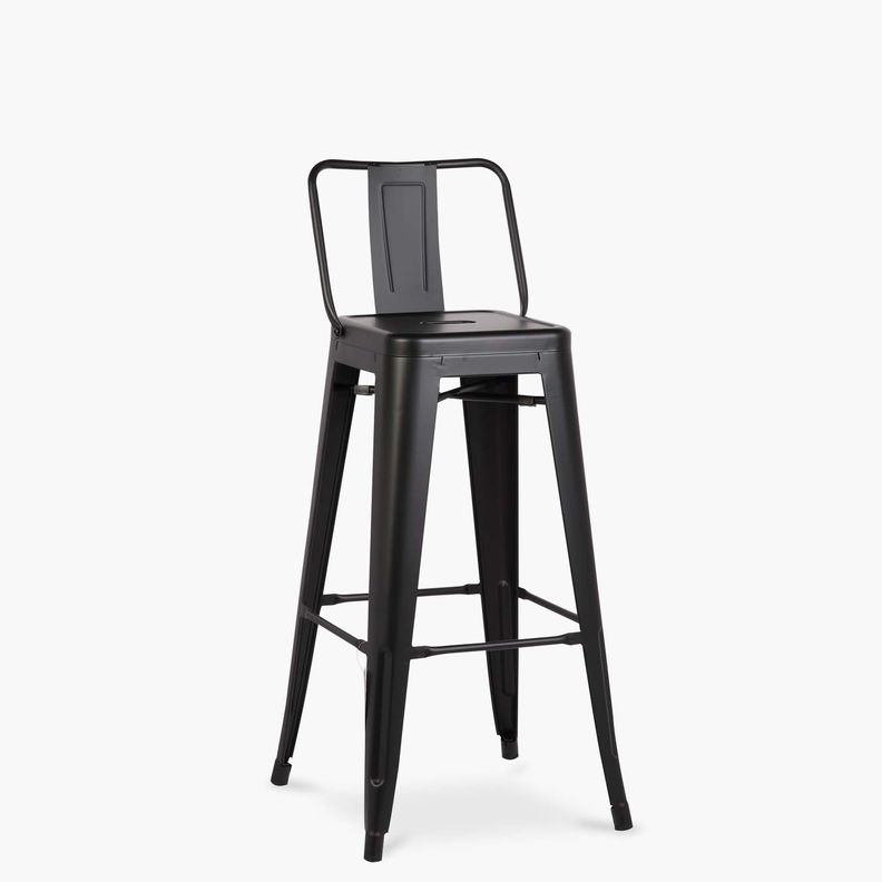 Taburete Alto 77 Tolix c/resp Negro-1