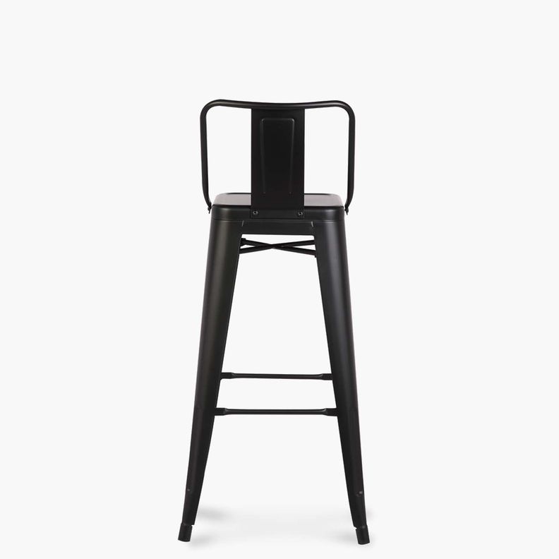 Taburete Alto 77 Tolix c/resp Negro-3