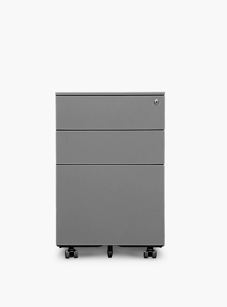 Cajonera Metalica Movil 39x50x60 cm Gris Claro Gris [ 20 ]