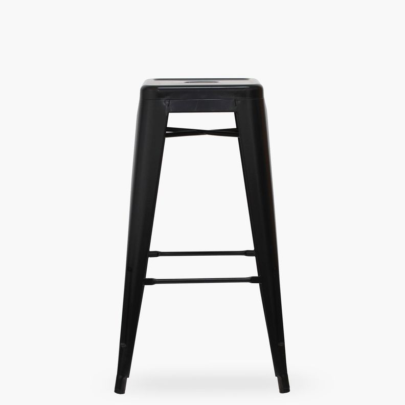 Pack 4 Tolix Taburetes 77 Metal Negro-1