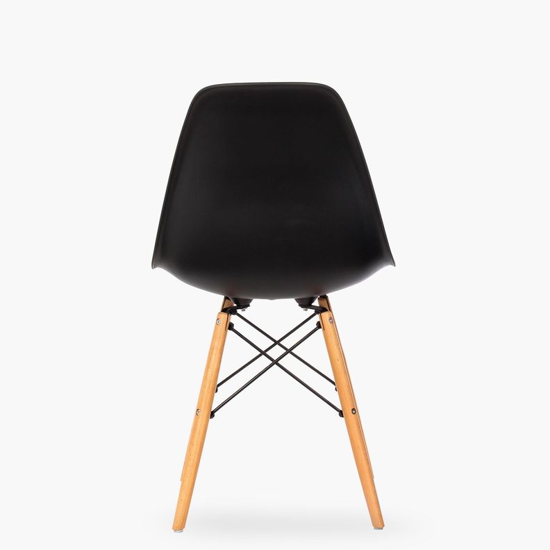 Pack 4 Sillas comedor Eames DSW Negro-5