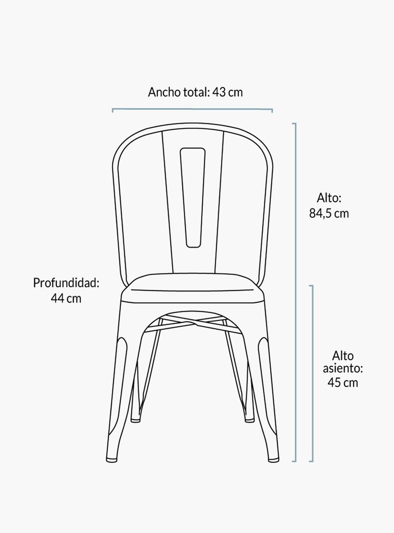 Silla Tolix Réplica Blanco-5