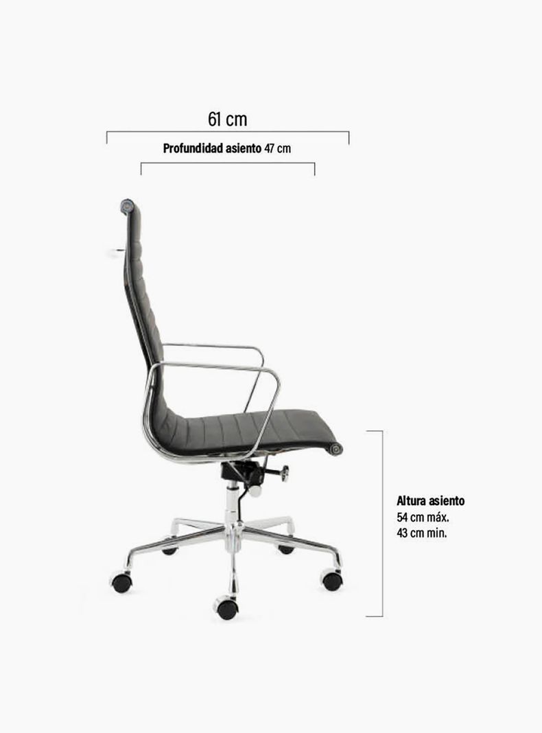 Silla Oficina Aluminium Alta-5