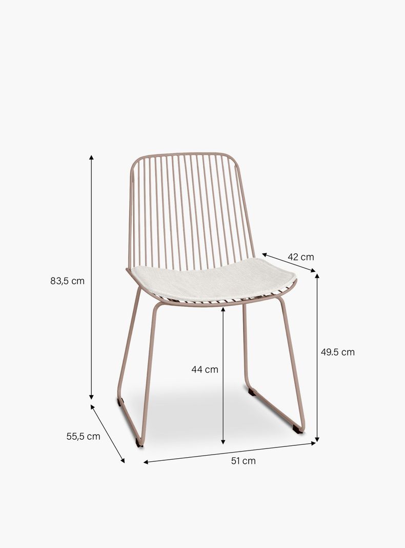 Silla metalica Isabella Taupe-4