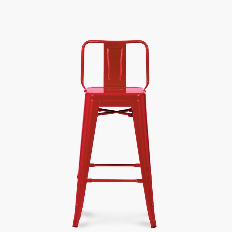 Taburete Medio 67 Tolix c/resp Rojo-0