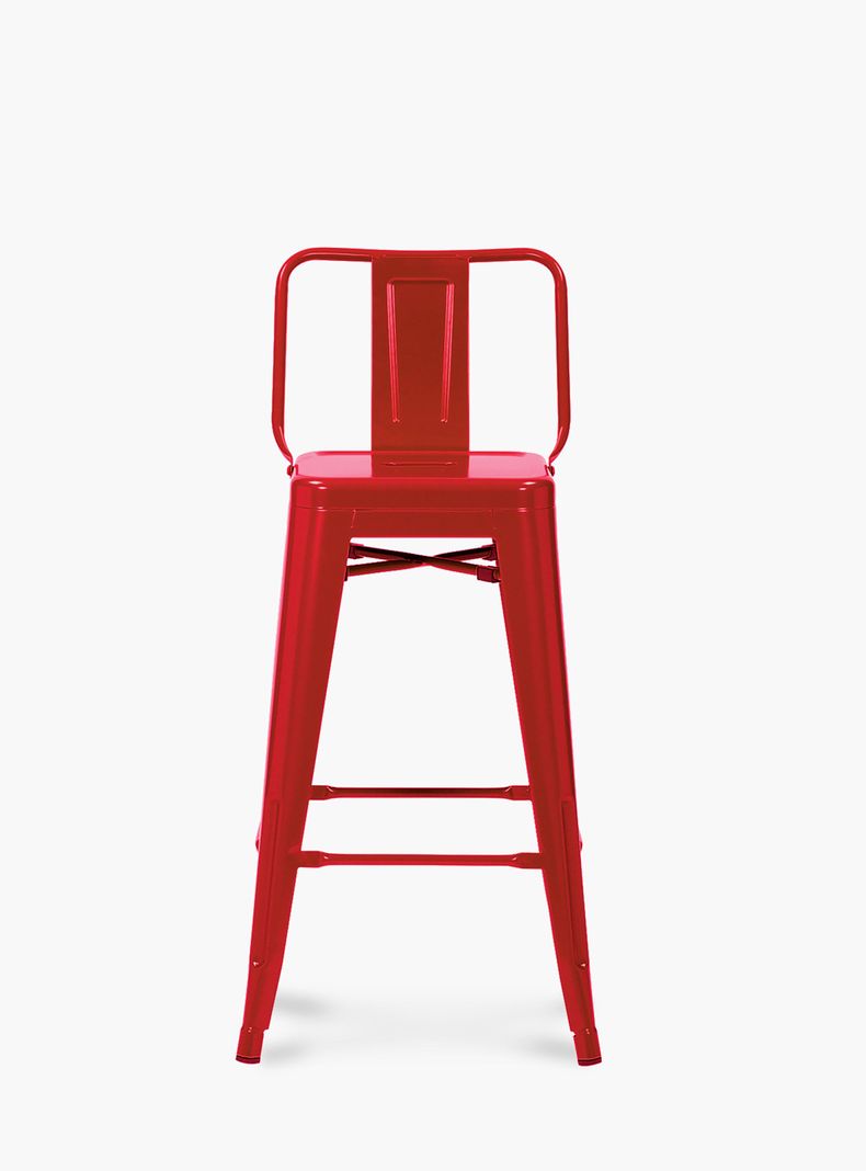 Taburete Medio 67 Tolix c/resp Rojo-2