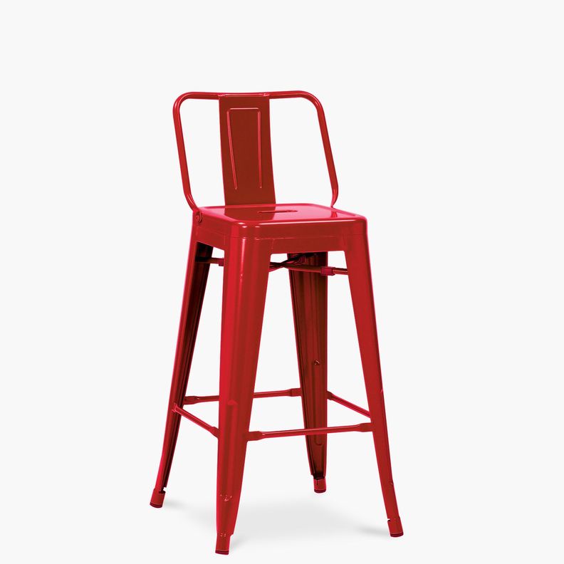 Taburete Medio 67 Tolix c/resp Rojo-3