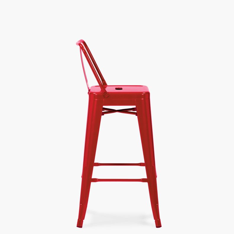 Taburete Medio 67 Tolix c/resp Rojo-5