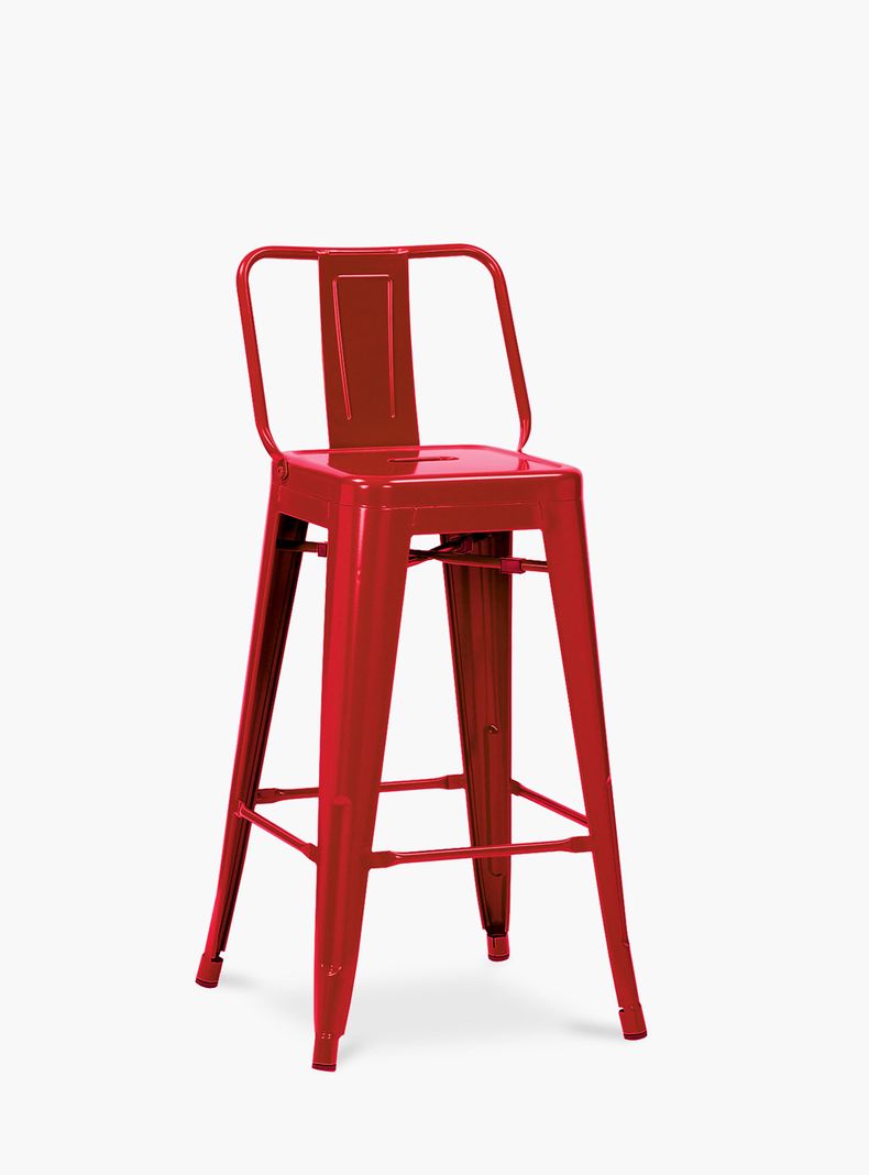 Taburete Medio 67 Tolix c/resp Rojo-6