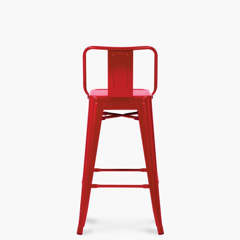 Taburete Medio 67 Tolix c/resp Rojo-7