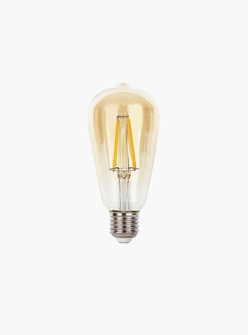 Ampolleta Led ST64 Vintage Luz Calida 6W Vidrio Transparente