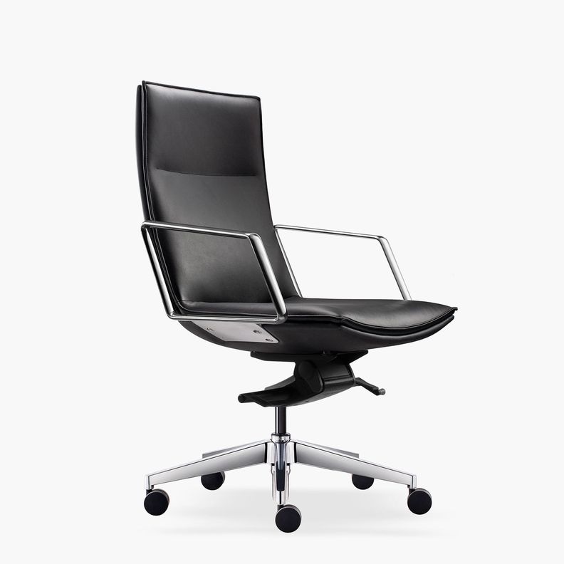 Silla oficina Alek Media Negro-1