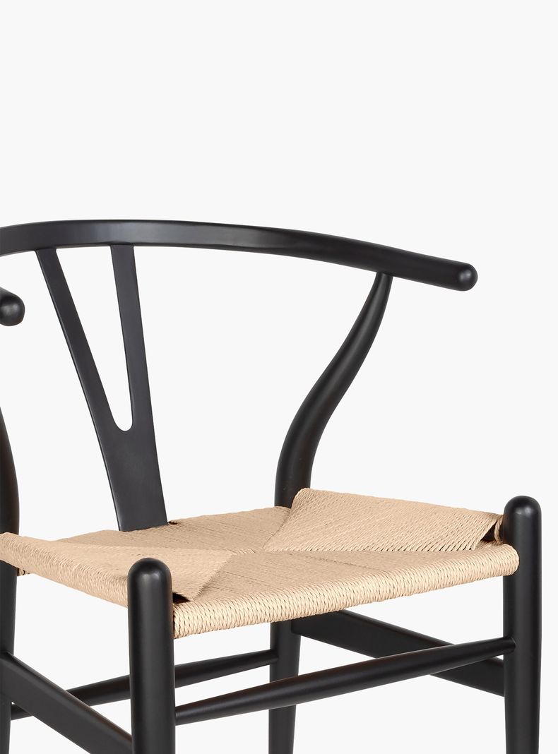Silla Madera Wishbone Negro-4