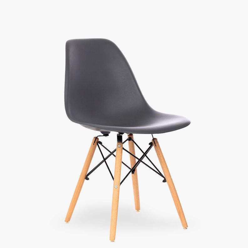 Silla DSW Réplica Eames Gris Oscuro-1