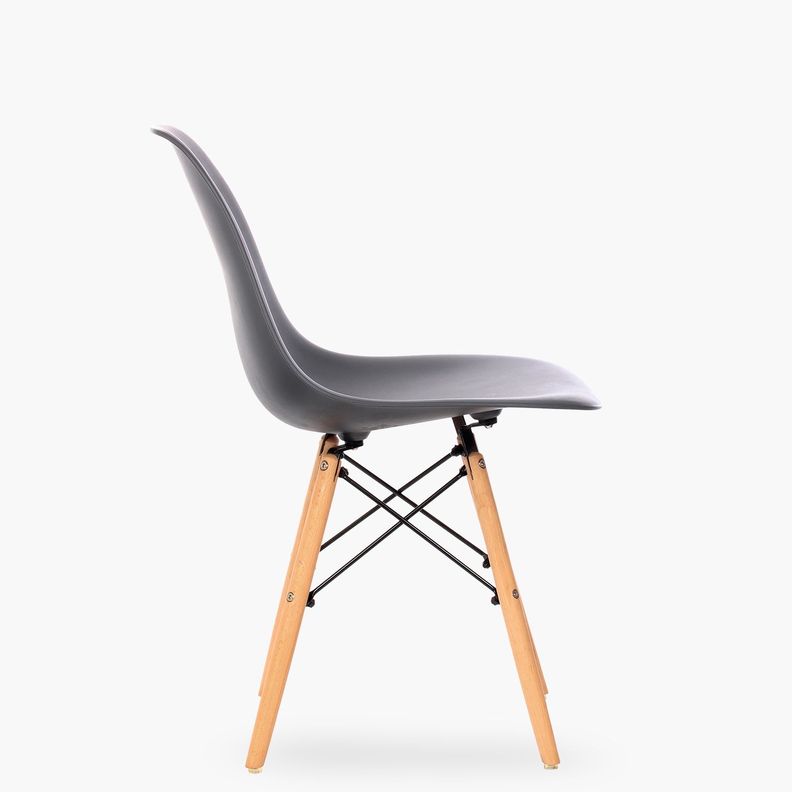 Silla DSW Réplica Eames Gris Oscuro-2