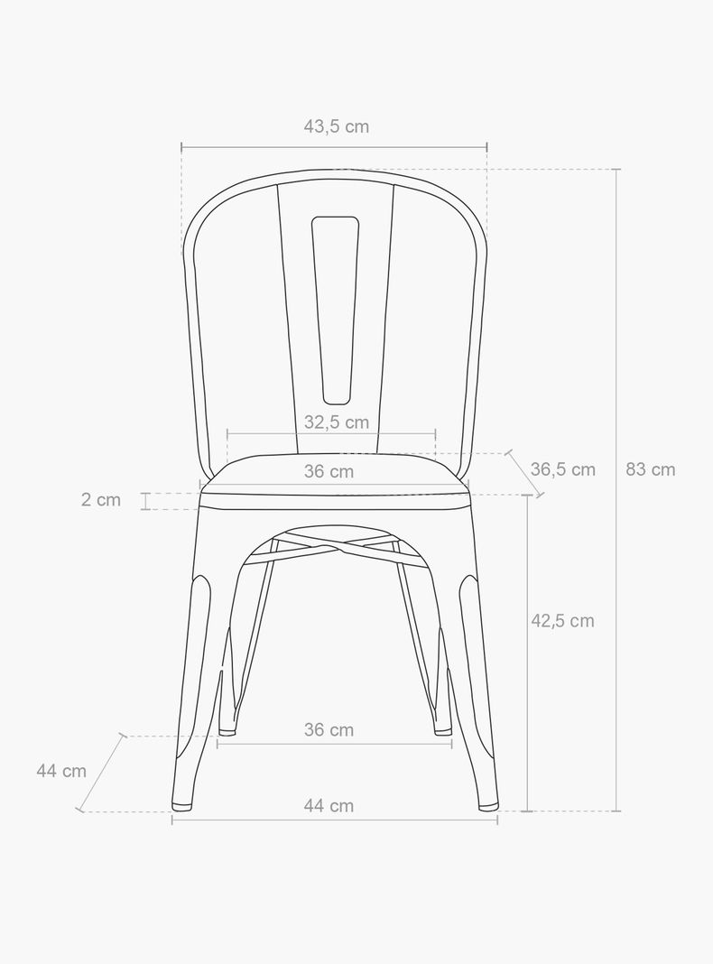 Pack 4 Sillas Tolix Asiento Madera Blanco-6