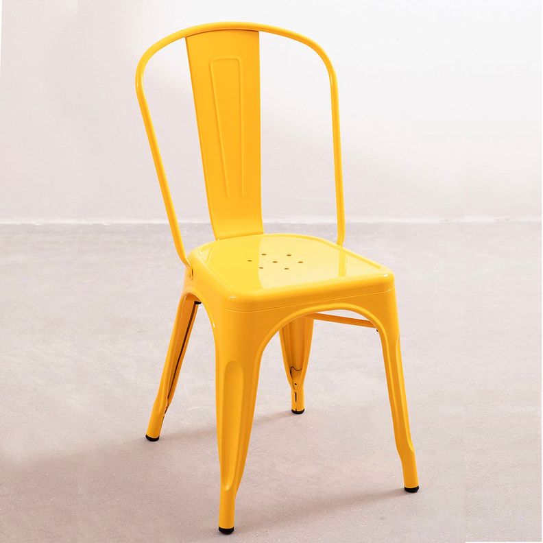 Silla Tolix Réplica Amarillo-1