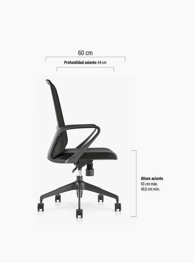 Silla Ejecutiva Oficina Vic Negro-7