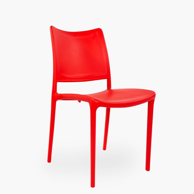 Silla plastico para exterior Todi Rojo-2