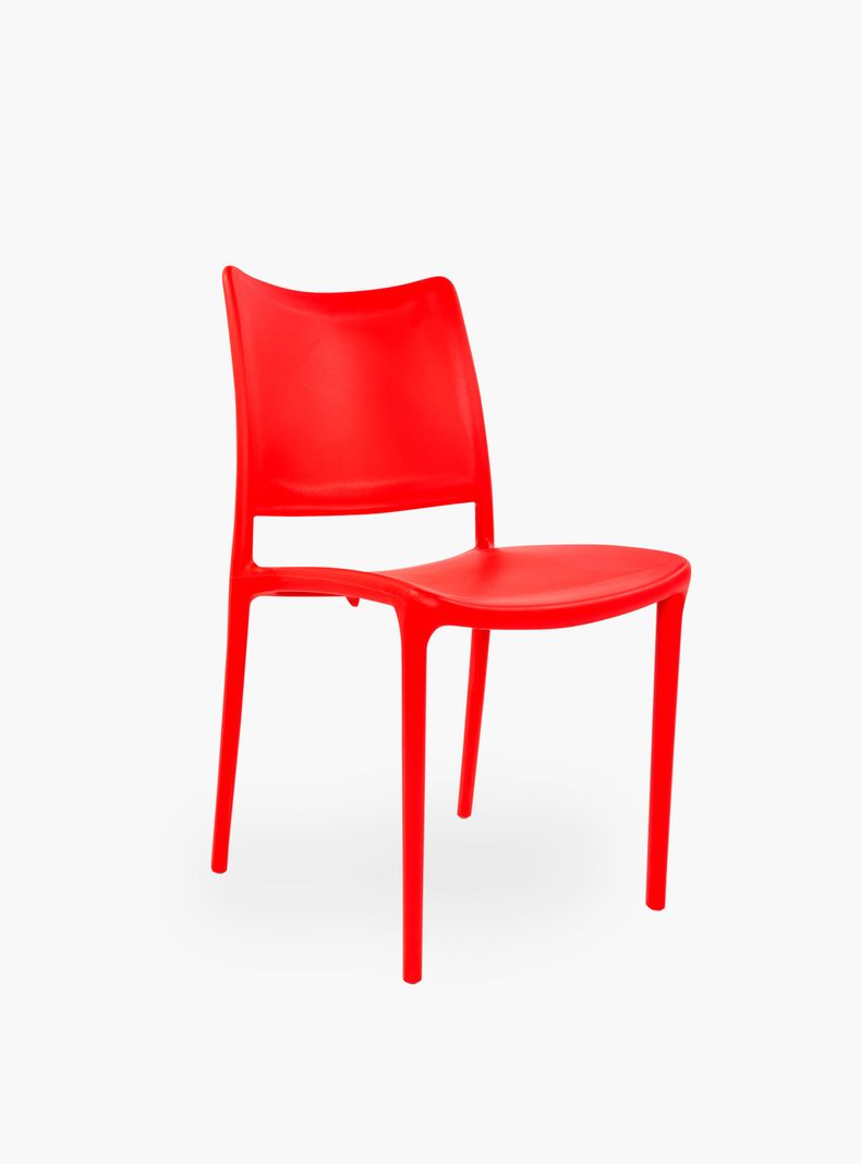 Silla plastico para exterior Todi Rojo-1