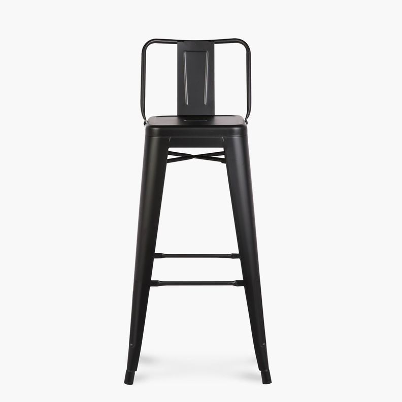 Pack 4 Tolix Taburetes c/resp 77 Metal Negro-1