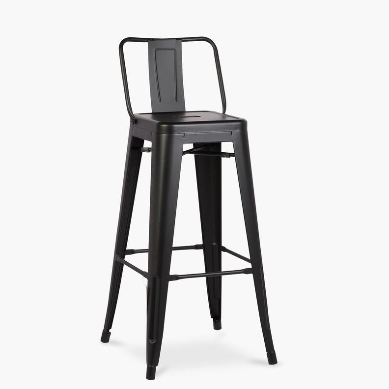 Pack 4 Tolix Taburetes c/resp 77 Metal Negro-2