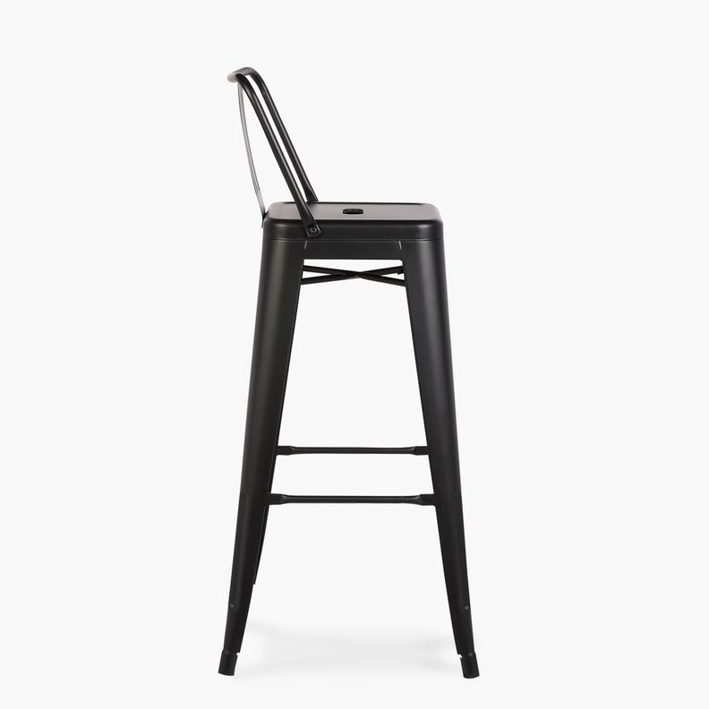 Pack 4 Tolix Taburetes c/resp 77 Metal Negro-3