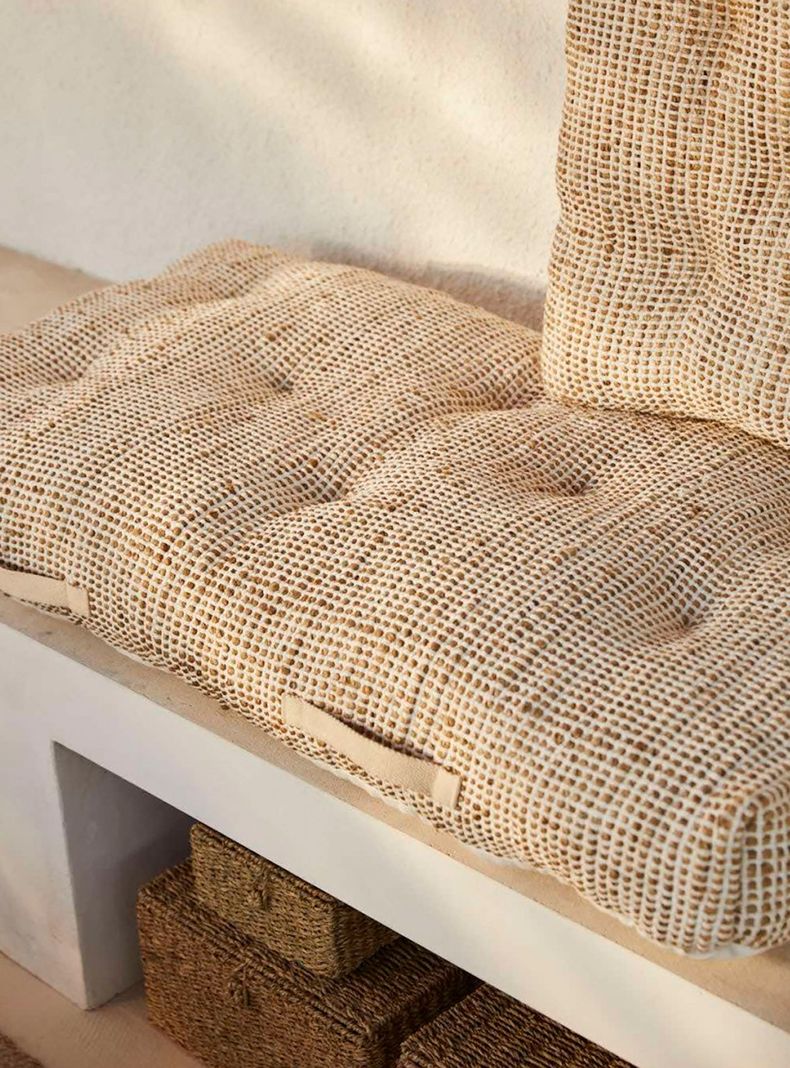 Cojín de Suelo West Blanco 120x60x13-1