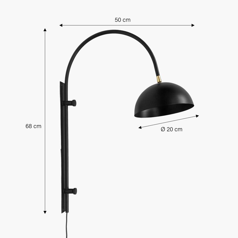 Lámpara de Pared Bogen Negro-2