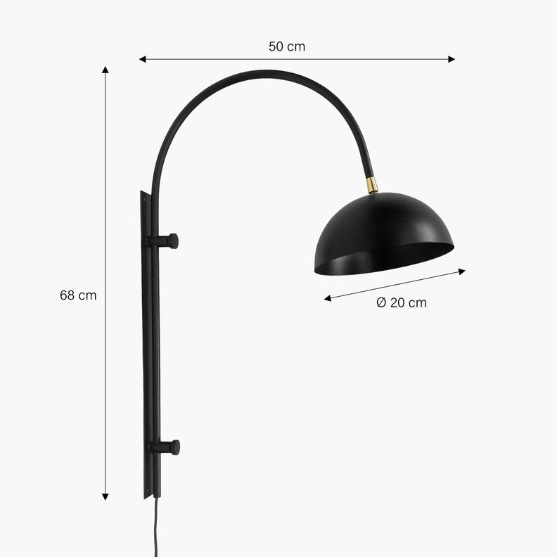 Lámpara de Pared Bogen Negro-5