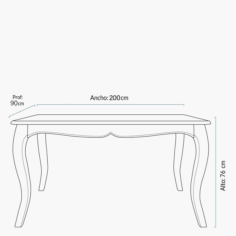 Mesa Comedor Olmo Natural 200-6
