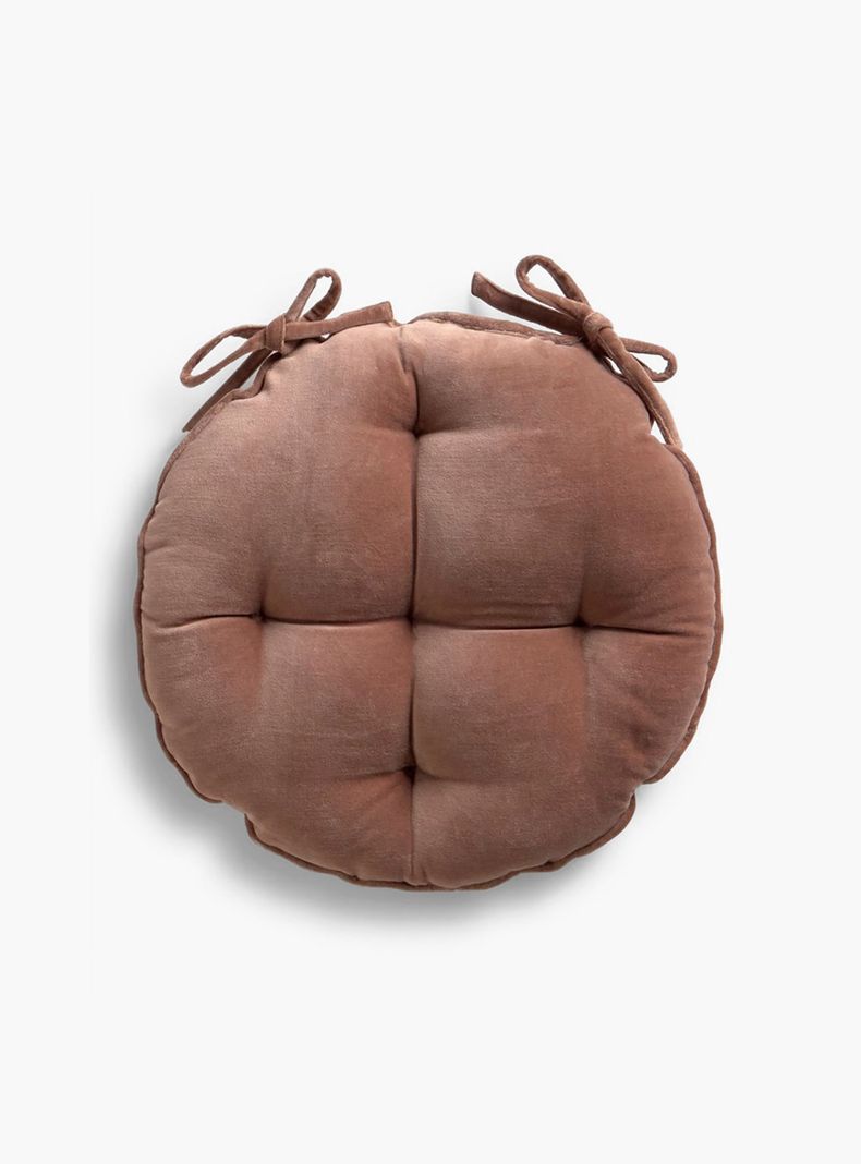 Cojin de Silla Redondo Velur Cafe 40D