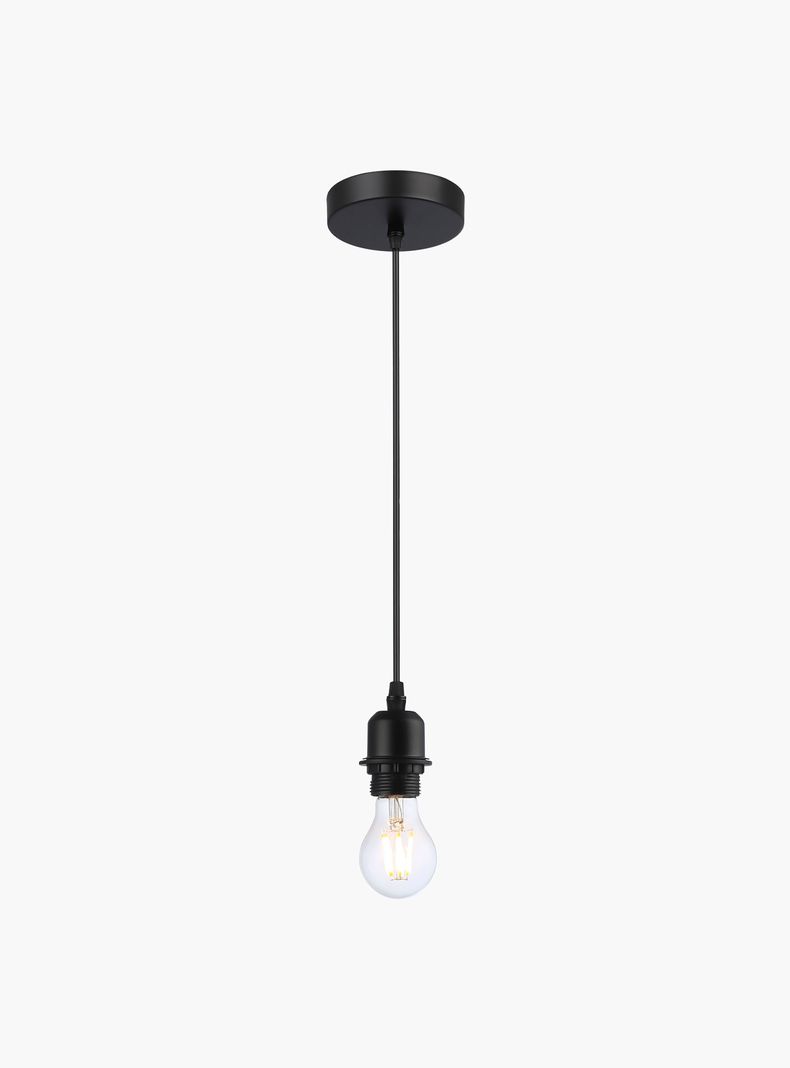 Lampara de Colgar Soquete Negro
