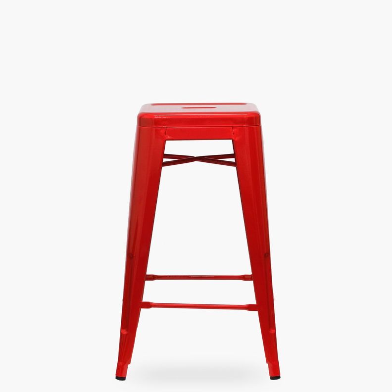 Taburete Medio 67 Tolix Rojo-3