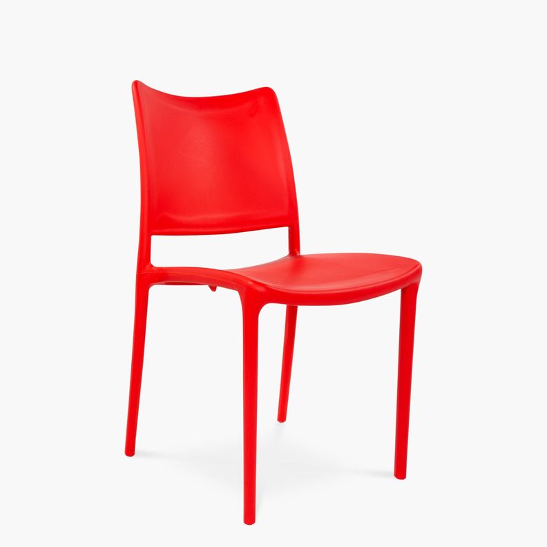 Pack 4 Sillas Plástico Terraza Todi Rojo-1