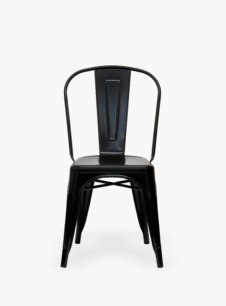 Pack 4 Sillas Tolix Asiento Metal Negro-2