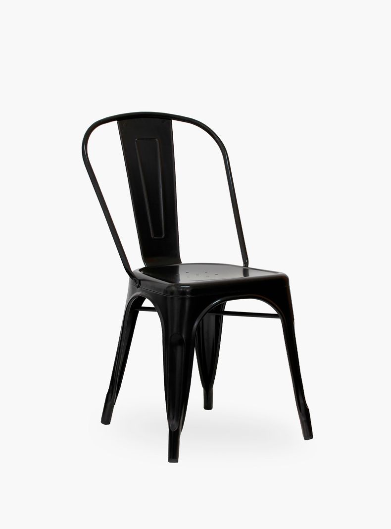 Pack 4 Sillas Tolix Asiento Metal Negro-3