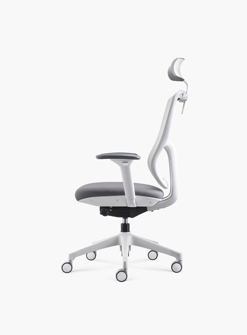 Silla Oficina Chic con cabecero Gris claro-3