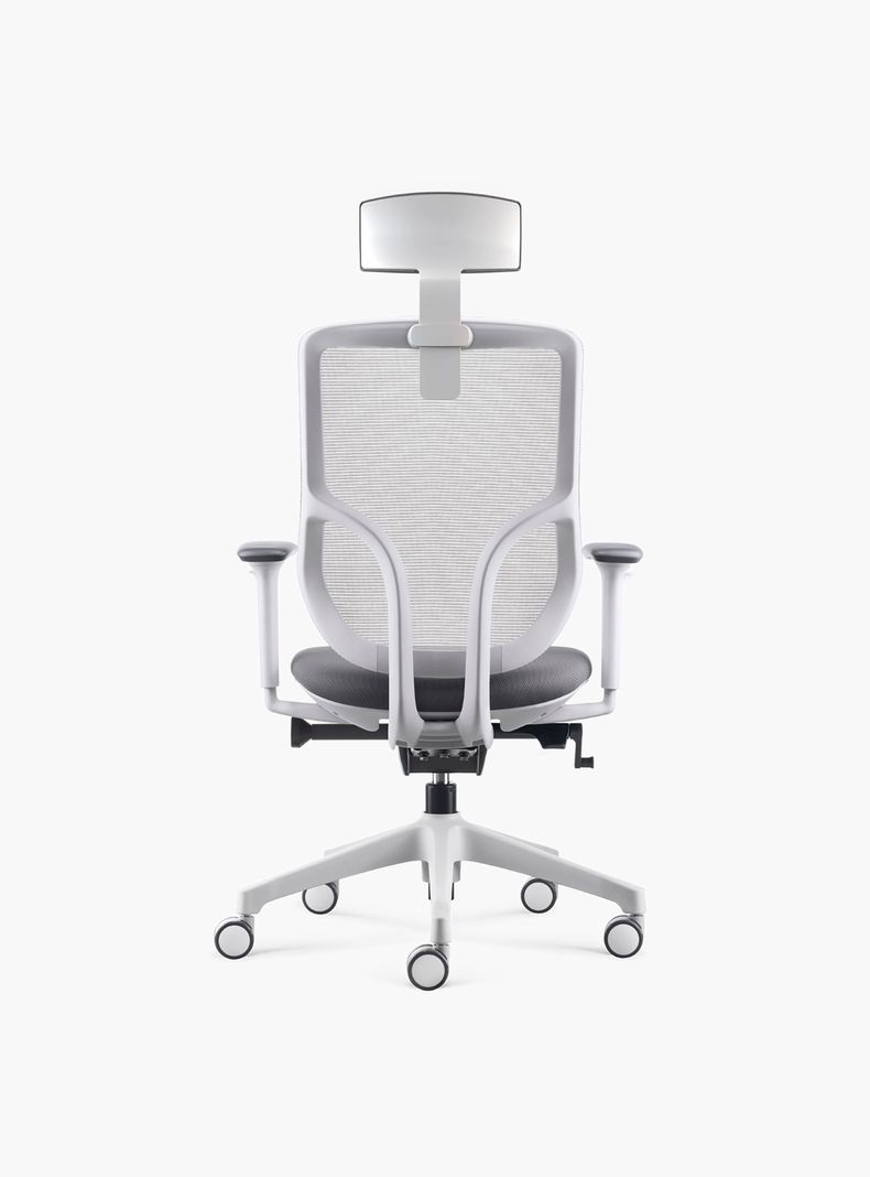 Silla Oficina Chic con cabecero Gris claro-4