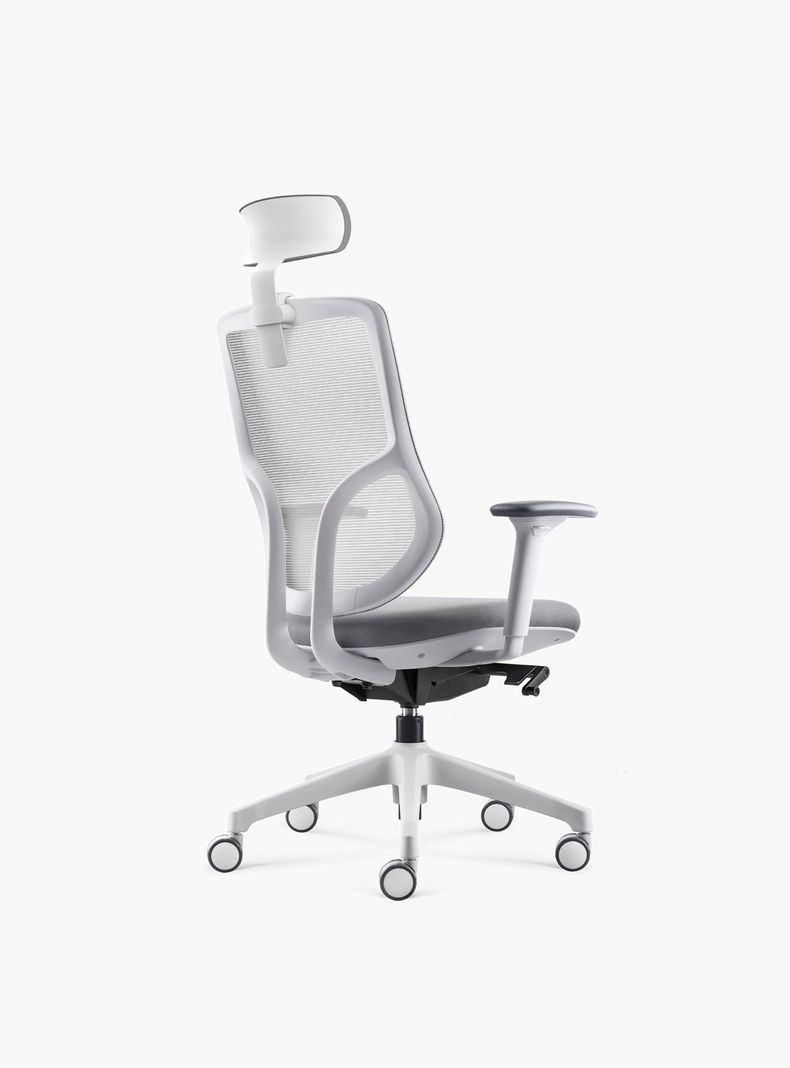Silla Oficina Chic con cabecero Gris claro-5