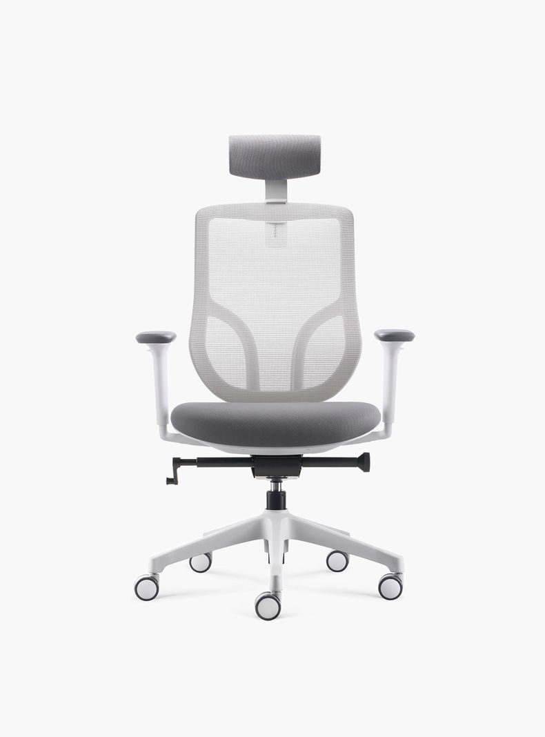 Silla Oficina Chic con cabecero Gris claro